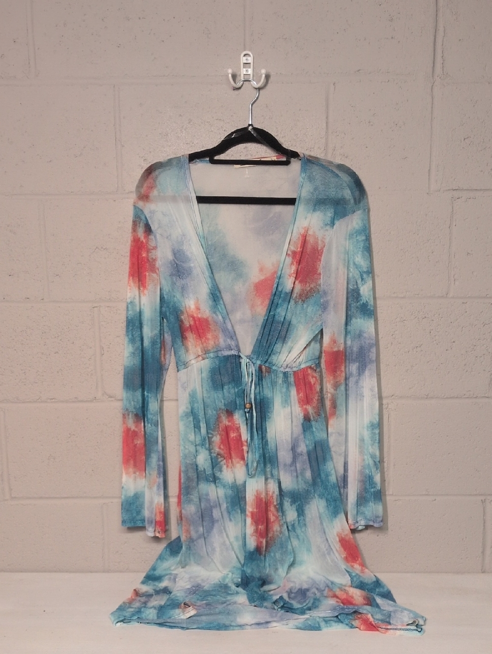 Liberty Love Sheer Maxi Kimono Style Swim Coverup Size Large NWOT